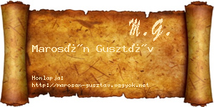 Marosán Gusztáv névjegykártya