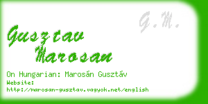 gusztav marosan business card