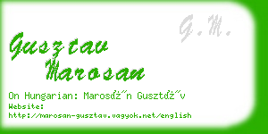 gusztav marosan business card
